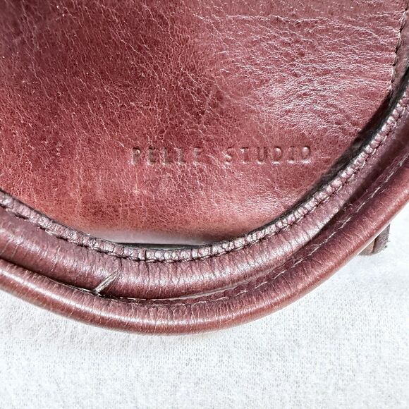 Wilsons Leather Pelle Studio Tote Purse Brown Leather Shoulder Snap Vintage Med - Picture 9 of 12